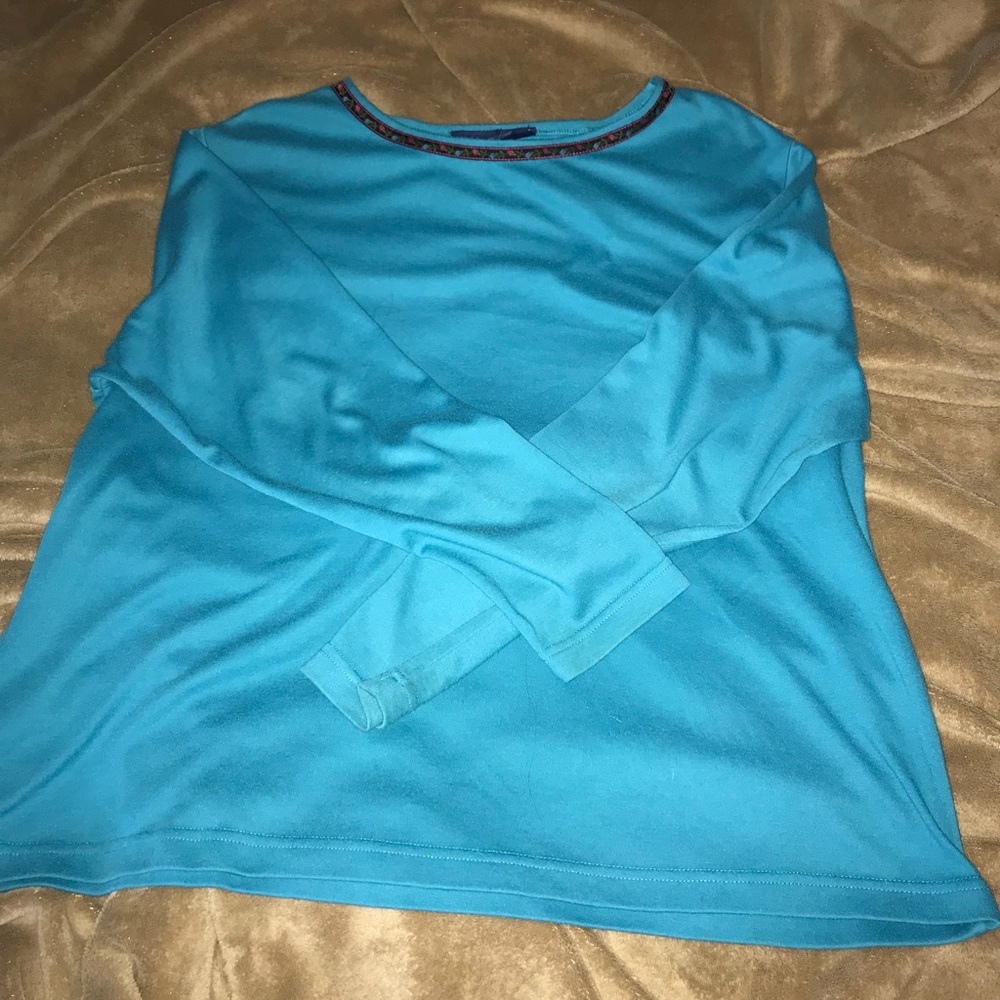 Susan Graver long sleeve shirt with matching vest